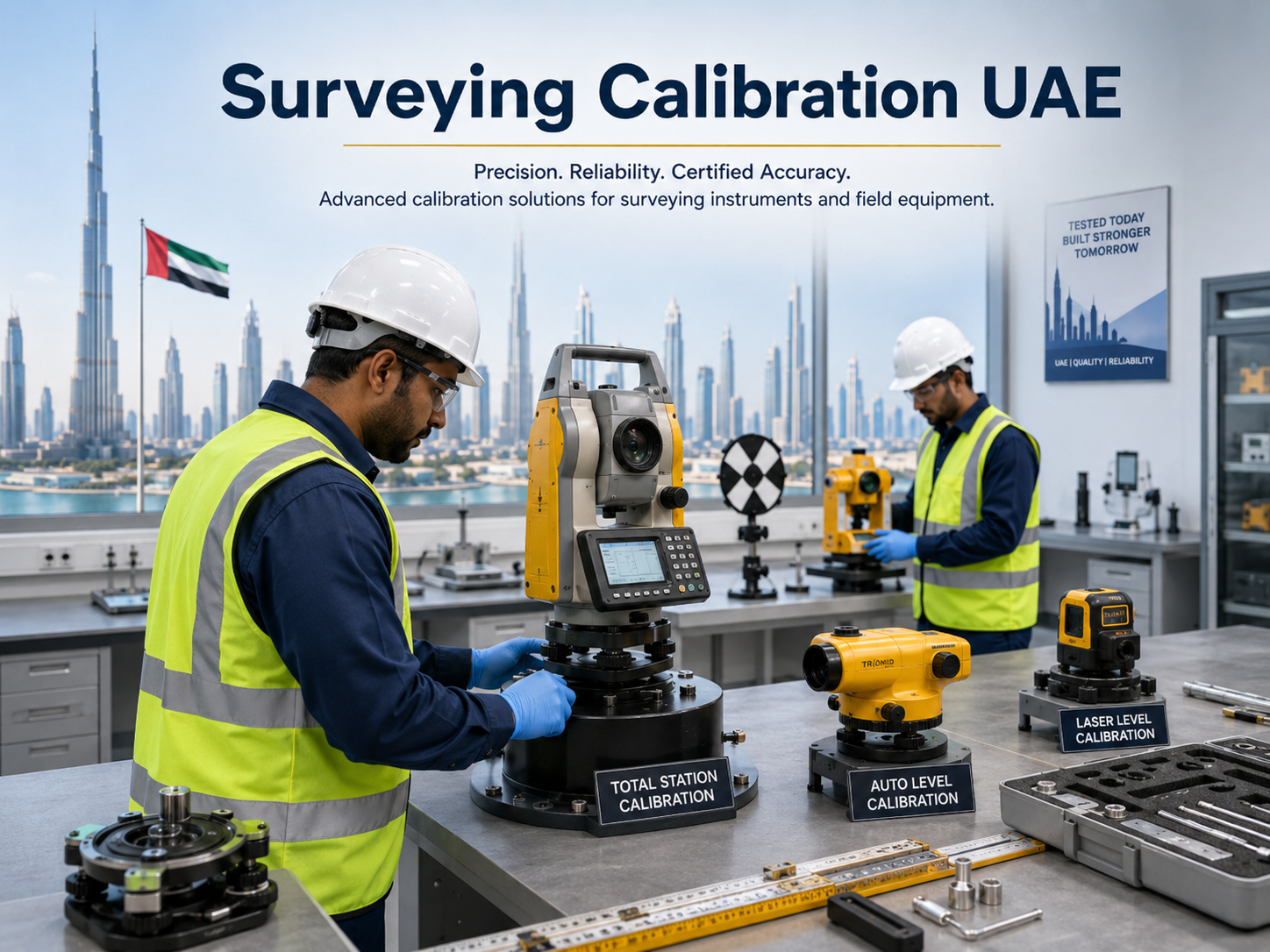 Surveying equipment calibration UAE